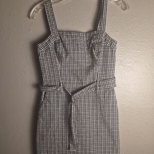 Hollister Black and White Gingham Mini Dress